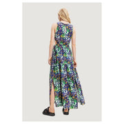 Desigual Blue Viscose Long Dress