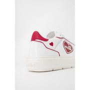 Love Moschino Red Polyethylene Low Top Sneakers