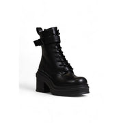 Armani Exchange Black Polyester Lace-Up Boots