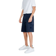 Armani Exchange Blue Cotton Bermuda Shorts