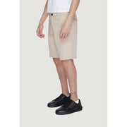 Armani Exchange Beige Cotton Bermuda Shorts