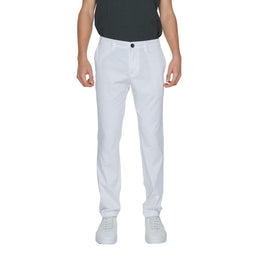 Armani Exchange White Cotton Casual Pants