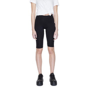 Icon Black Cotton Bermuda Shorts