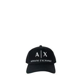 Armani Exchange Black Cotton Cap (Baseball Hat)