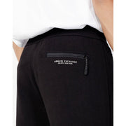 Armani Exchange Black Cotton Joggers (Workout Pants)
