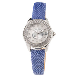Folli Follie Blue Leather Dress Watch