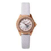 Folli Follie White Leather Dress Watch