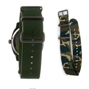 Folli Follie Green Leather Dress Watch