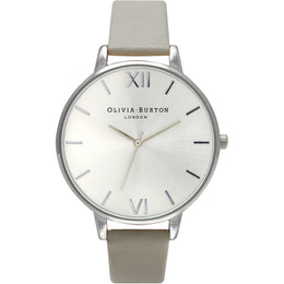 Olivia Burton Gray Leather Dress Watch