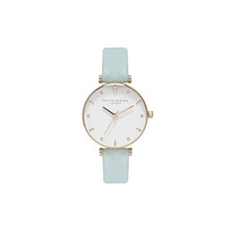 Olivia Burton Green Artificial Leather Dress Watch