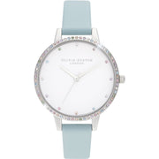 Olivia Burton Blue Artificial Leather Dress Watch