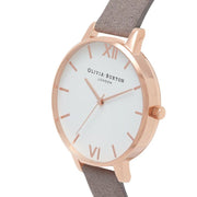 Olivia Burton Gray Artificial Leather Dress Watch