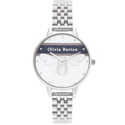 Olivia Burton Silver Stainless Steel Dress Watch