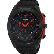 Pulsar Black Rubber Sport Watch