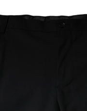 Dolce & Gabbana Black Wool Men Formal Dress Pants
