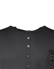 Dolce & Gabbana Gray Crown Bee Embroidery Pullover Sweater