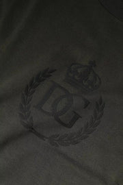 Dolce & Gabbana Army Green Crown Cotton Sweatshirt Sweater