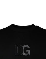 Dolce & Gabbana Black DG Logo Cotton Men Sweatshirt Sweater