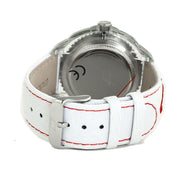 Chronotech White Leather Dress Watch