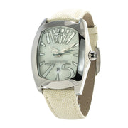 Chronotech White Leather Dress Watch