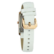 Chronotech White Leather Dress Watch