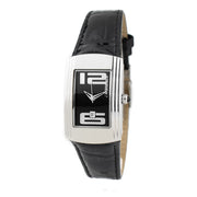 Chronotech Black Leather Dress Watch