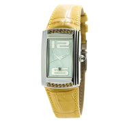 Chronotech Yellow Leather Dress Watch