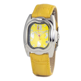 Chronotech Yellow Leather Dress Watch