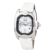 Chronotech White Leather Dress Watch