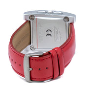 Chronotech Red Leather Dress Watch