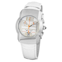 Chronotech White Leather Dress Watch