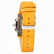 Chronotech Orange Leather Dress Watch