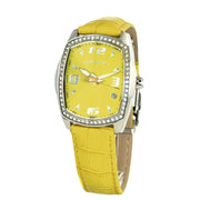 Chronotech Yellow Leather Dress Watch