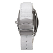 Chronotech White Leather Dress Watch
