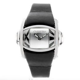 Chronotech Black Leather Dress Watch