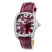 Chronotech Red Leather Dress Watch