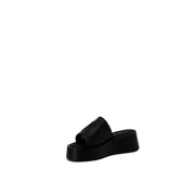 Furla Black Leather Slippers