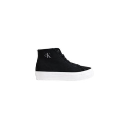 Calvin Klein Jeans Black Suede Leather Platform Sneakers