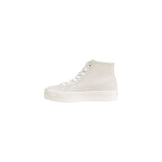 Calvin Klein Jeans Beige Suede Leather Platform Sneakers