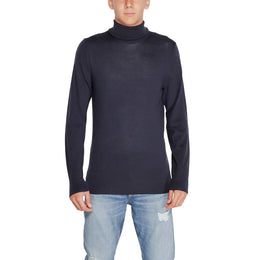 Calvin Klein Blue Wool Turtleneck