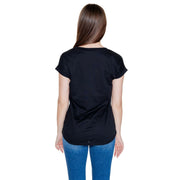 Vila Clothes Black Cotton T-Shirt