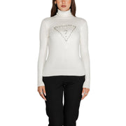 Guess White Viscose Turtleneck