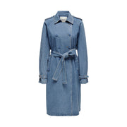 Only Blue Cotton Trench Coat