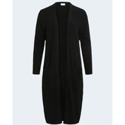 Vila Clothes Black Viscose Cardigan