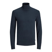 Jack Jones Blue Cotton Turtleneck