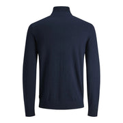 Jack Jones Blue Cotton Turtleneck