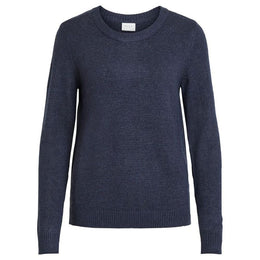Vila Clothes Blue Viscose Sweatshirt