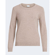 Vila Clothes Beige Viscose Sweatshirt
