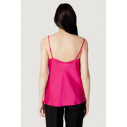 Vila Clothes Pink Polyester Tank Tops