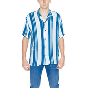 Jack Jones Blue Viscose Shortsleeve Shirt